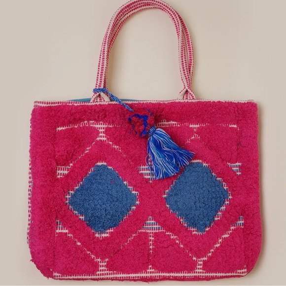 Boho Woven Fringe Tote with Tassle - NWT - Picture 3 of 7